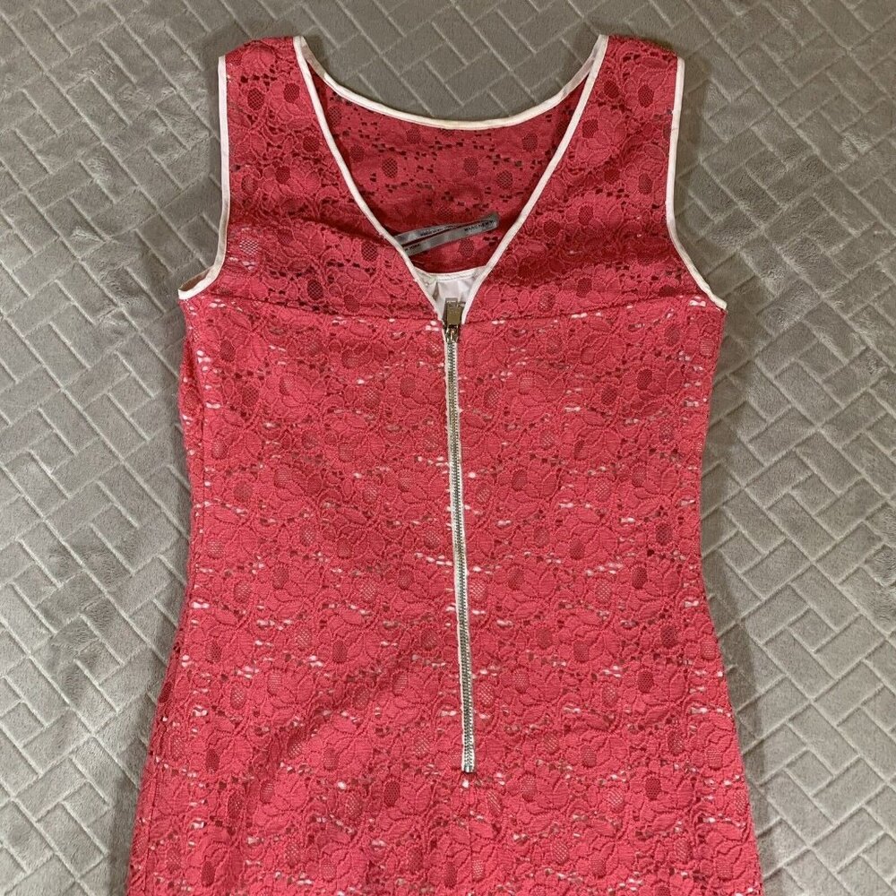 Marc New York Womens 4 Sheath Dress Coral Pink Short Mini Lace Lined Office - Picture 11 of 12